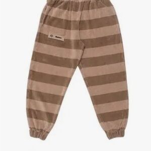 Striped Brown Kids Joggers by boutique brand Wynken